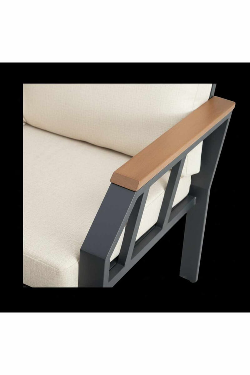 Hage-loungesett Atelier Del Sofa Nergiz 3+1+1 (200 x 78 x 58 cm) Beige - Hagemøbler - Loungemøbler - Sofagruppe utendørs