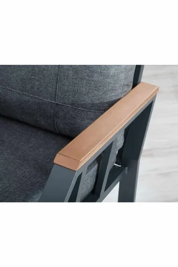 Hage-loungesett Atelier Del Sofa Nergiz 3+1+1 (200 x 78 x 58 cm) Grå - Hagemøbler - Loungemøbler - Sofagruppe utendørs