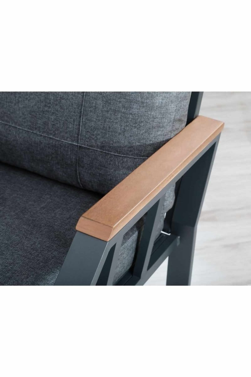 Hage-loungesett Atelier Del Sofa Nergiz 3+1+1 (200 x 78 x 58 cm) Grå - Hagemøbler - Loungemøbler - Sofagruppe utendørs