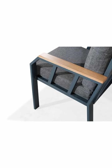 Hage-loungesett Atelier Del Sofa Nergiz 3+1+1 (200 x 78 x 58 cm) Mørk grå - Mørkegrå - Hagemøbler - Loungemøbler - Sofagruppe utendørs