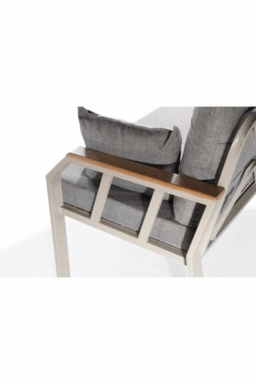 Hage-loungesett Atelier Del Sofa Nergiz 3+1+1 (200 x 78 x 58 cm) Melkebrun - Hagemøbler - Loungemøbler - Sofagruppe utendørs