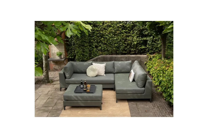 Hageloungesett Sicilië - Grønn, Høyre - Hagemøbler - Loungemøbler - Lounge sofa