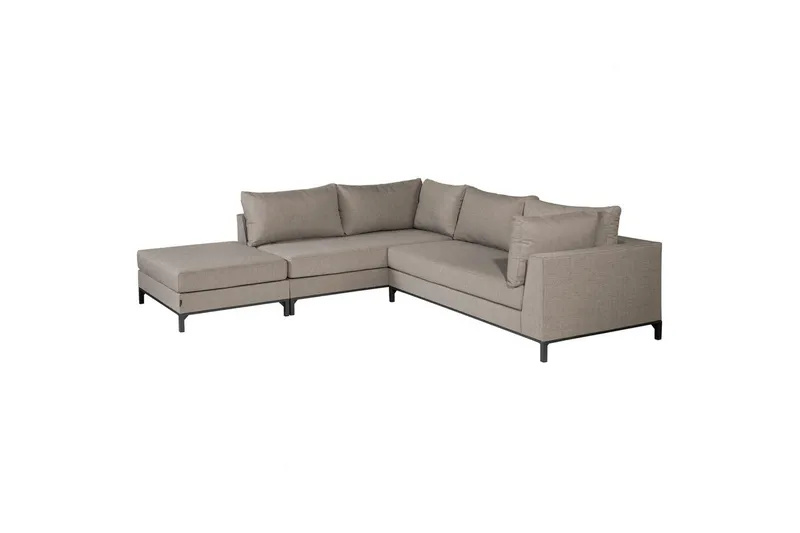 Hageloungesett Sicilië, Taupe, Venstre