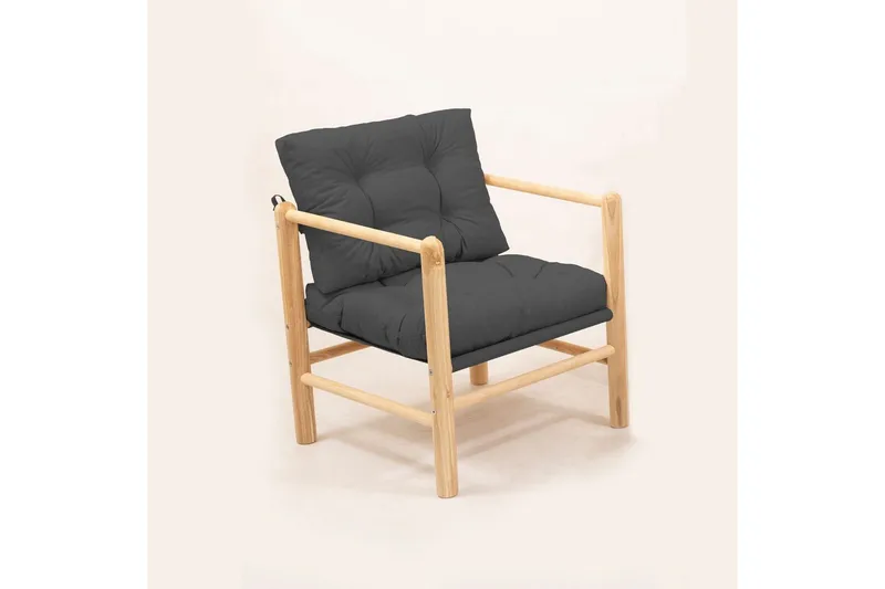 Hagesofa med 1 sete Hue Antrasitt, Antrasitt