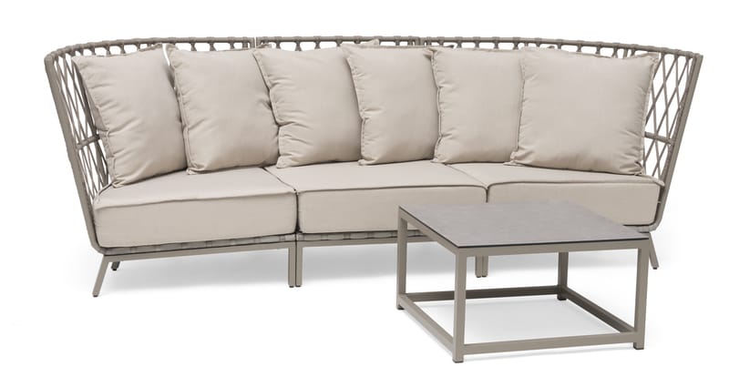 Hillerstorp Jet Set loungesofa 3-seter - Beige - Hagemøbler - Loungemøbler - Lounge sofa