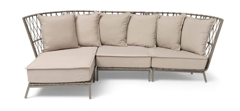 Hillerstorp Jet Set loungesofa 3-seter - Beige - Hagemøbler - Loungemøbler - Lounge sofa