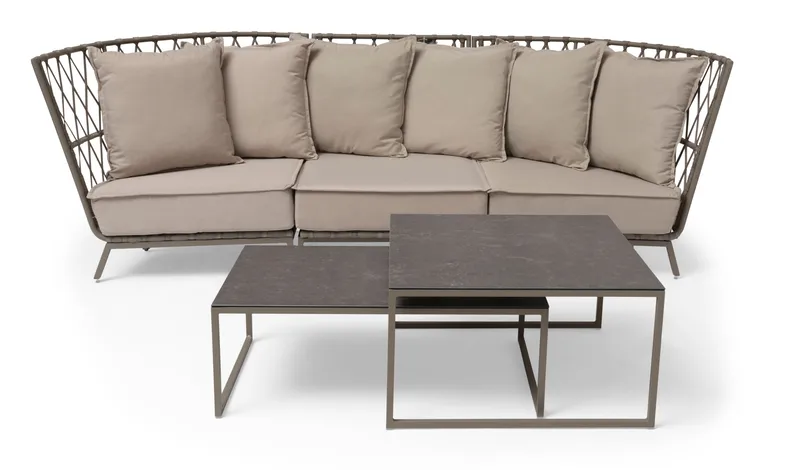 Hillerstorp Jet Set loungesofa 3-seter - Beige - Hagemøbler - Loungemøbler - Lounge sofa
