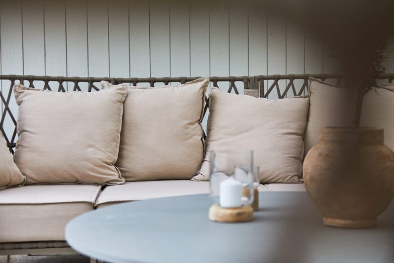 Hillerstorp Jet Set loungesofa 3-seter - Beige - Hagemøbler - Loungemøbler - Lounge sofa