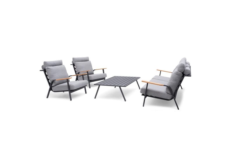 Hillerstorp Kungshult utesofa 3-seter grå - Hagemøbler - Loungemøbler - Lounge sofa