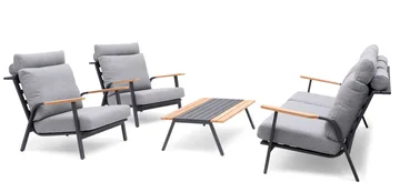Hillerstorp Kungshult utesofa 3-seter grå - Hagemøbler - Loungemøbler - Lounge sofa