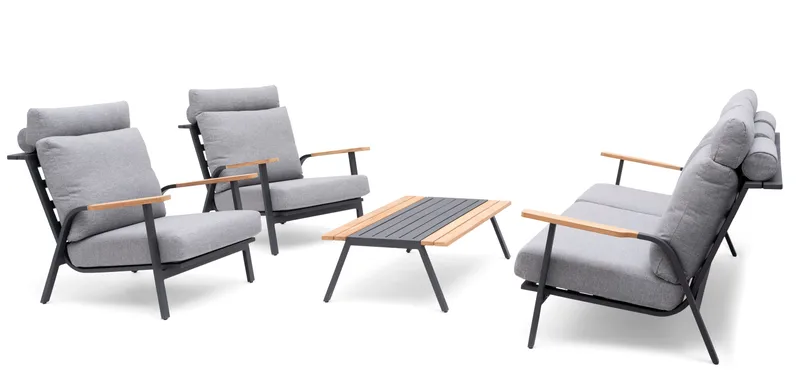 Hillerstorp Kungshult utesofa 3-seter grå - Hagemøbler - Loungemøbler - Lounge sofa