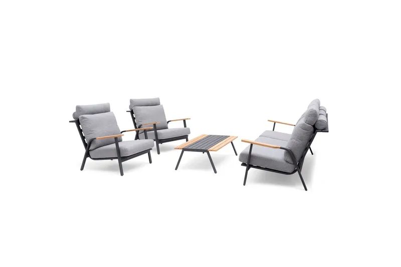 Hillerstorp Kungshult utesofa 3-seter grå - Hagemøbler - Loungemøbler - Lounge sofa
