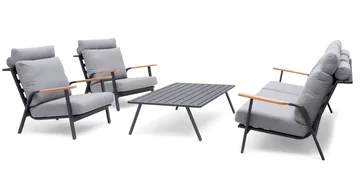 Hillerstorp Kungshult utesofa 3-seter grå - Hagemøbler - Loungemøbler - Lounge sofa