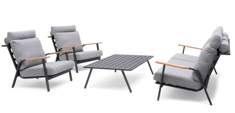 Hillerstorp Kungshult utesofa 3-seter grå - Hagemøbler - Loungemøbler - Lounge sofa