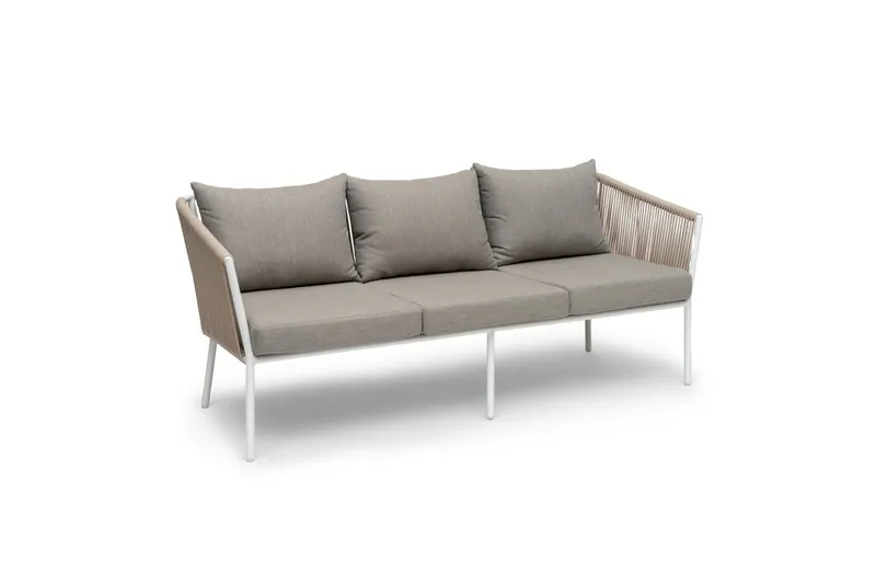 Hillerstorp Lersund utesofa hvit/beige, Hvit/Beige