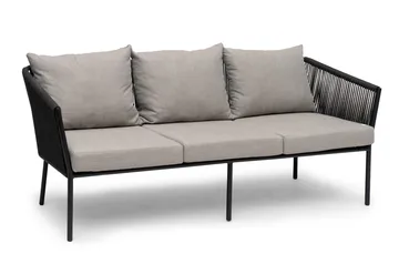 Hillerstorp Lersund utesofa svart/gr å - Svart/Grå - Hagemøbler - Loungemøbler - Lounge sofa