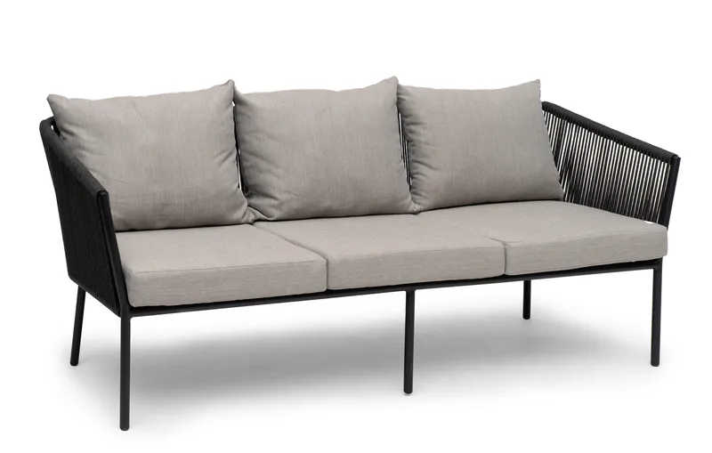 Hillerstorp Lersund utesofa svart/grå - Svart/Grå - Hagemøbler - Loungemøbler - Lounge sofa