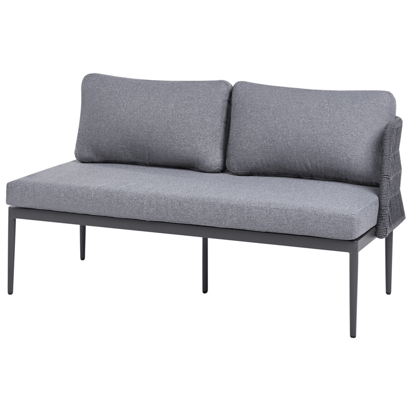 Hjørnesofa utendørs med bord 3-seter Leffe høyrevendt - Grå - Hagemøbler - Loungemøbler - Sofagruppe utendørs