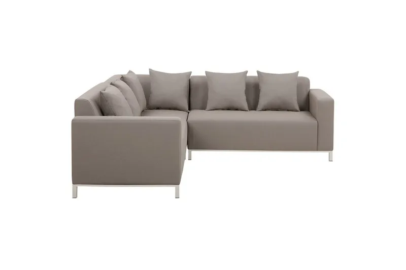 Hörnsoffa Beliani Belize Beige||White - Hagemøbler - Loungemøbler - Sofagruppe utendørs