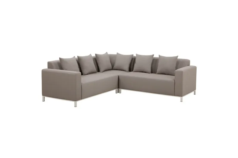 Hörnsoffa Beliani Belize Beige||White - Hagemøbler - Loungemøbler - Sofagruppe utendørs