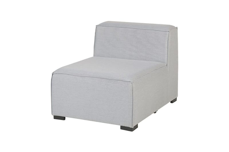 Hörnsoffa med fotpall Beliani Arezzo Beige/svart, Högervänd Grey, Black Left-faced - Hagemøbler - Loungemøbler - Lounge sofa