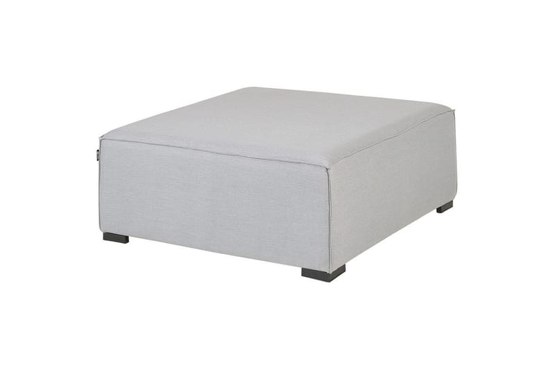 Hörnsoffa med fotpall Beliani Arezzo Beige/svart, Högervänd Grey, Black Left-faced - Hagemøbler - Loungemøbler - Lounge sofa