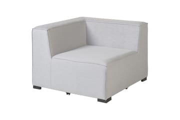Hörnsoffa med fotpall Beliani Arezzo Beige/svart, Högervänd Grey, Black Left-faced - Hagemøbler - Loungemøbler - Sofagruppe utendørs