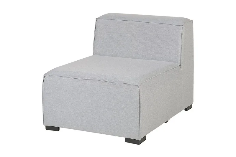 Hörnsoffa med fotpall Beliani Arezzo Beige/svart, Högervänd Grey, Black Right-faced - Hagemøbler - Loungemøbler - Lounge sofa