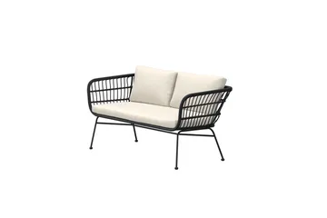 Isola 3-seters sofa utendørs - Svart - Hagemøbler - Loungemøbler - Lounge sofa