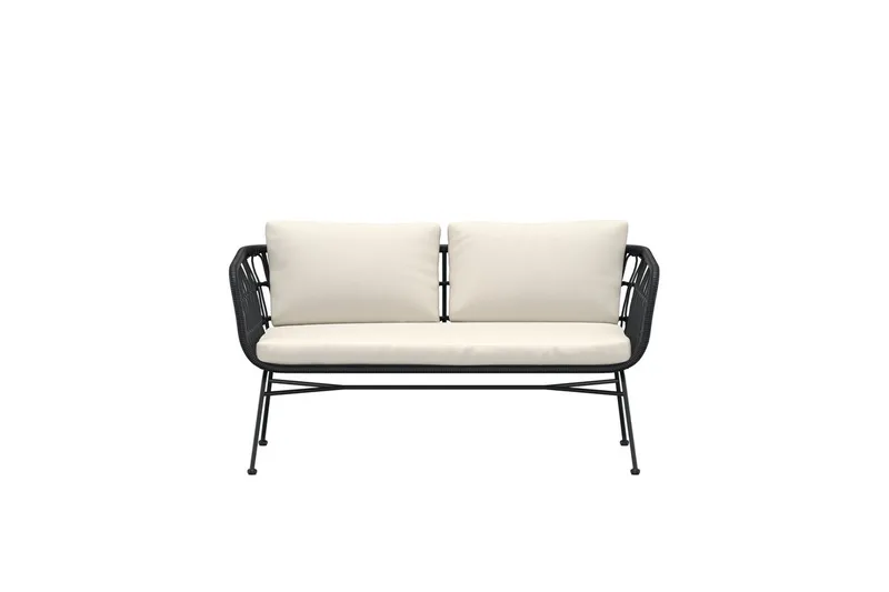 Isola 3-seters sofa utendørs - Svart - Hagemøbler - Loungemøbler - Lounge sofa