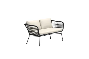 Isola 3-seters sofa utendørs - Svart - Hagemøbler - Loungemøbler - Lounge sofa