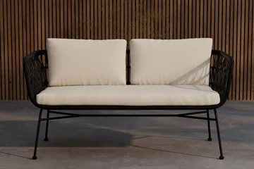 Isola 3-seters sofa utendørs - Svart - Hagemøbler - Loungemøbler - Lounge sofa