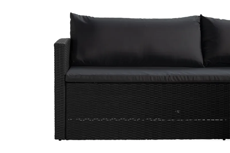 James Light Sofagruppe 5-seter - Svart - Hagemøbler - Loungemøbler - Sofagruppe utendørs