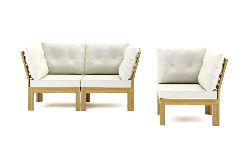Lindha 3-seters Modulhjørnesofa Vendbar - Beige - Hagemøbler - Loungemøbler - Lounge sofa