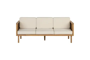 Loungegrupp Beliani Baratti 5-Sits Light wood||Beige - Hagemøbler - Loungemøbler - Sofagruppe utendørs