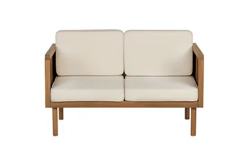 Loungegrupp Beliani Baratti 5-Sits Light wood||Beige - Hagemøbler - Loungemøbler - Sofagruppe utendørs