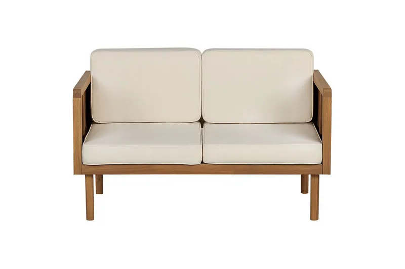 Loungegrupp Beliani Baratti 5-Sits Light wood||Beige - Hagemøbler - Loungemøbler - Sofagruppe utendørs