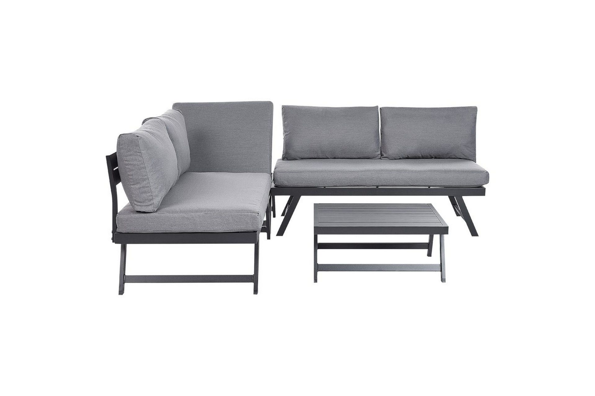 Loungegrupp Beliani Coccorino Grey\|\|Black -