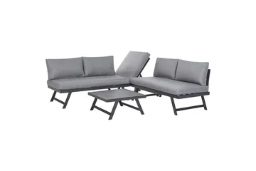 Loungegrupp Beliani Coccorino Grey||Black - Hagemøbler - Loungemøbler - Sofagruppe utendørs
