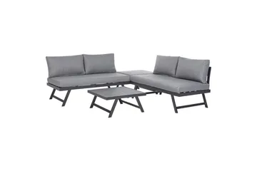 Loungegrupp Beliani Coccorino Grey||Black - Hagemøbler - Loungemøbler - Sofagruppe utendørs
