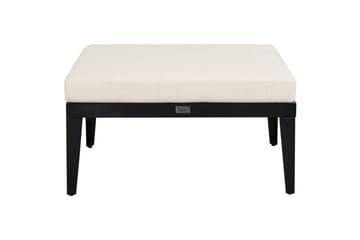 Loungegrupp med fotpall Beliani Bracciano 3-Sits Beige||Light wood||Black - Hagemøbler - Loungemøbler - Sofagruppe utendørs