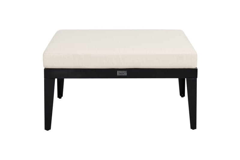 Loungegrupp med fotpall Beliani Bracciano 3-Sits Beige||Light wood||Black - Hagemøbler - Loungemøbler - Sofagruppe utendørs