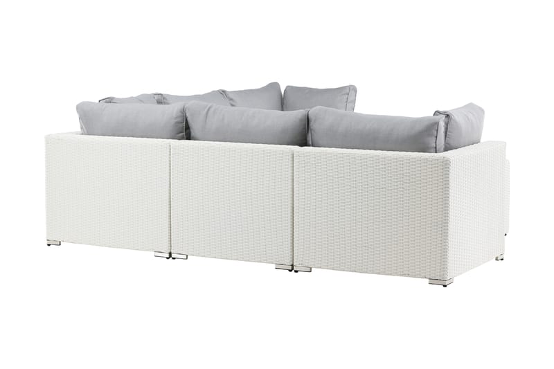 Amazon Loungesofa Grå/Hvit - Venture Home - Verandamøbler - Sofagruppe utendørs - Loungesett