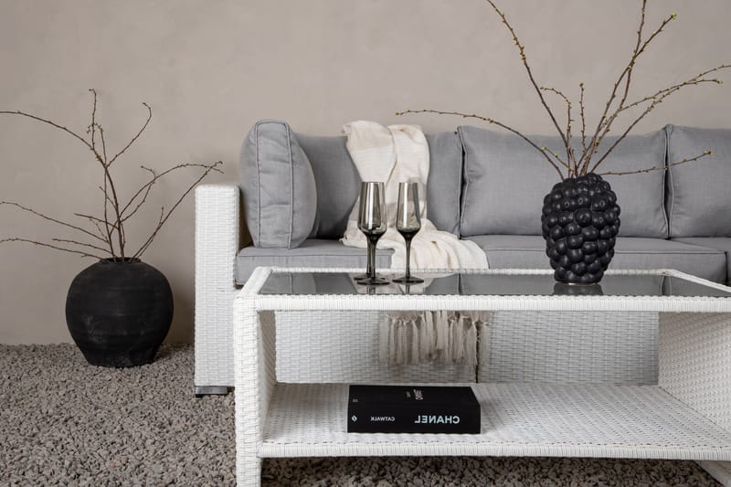 Amazon Loungesofa - Grå/Hvit - Hagem�øbler - Loungemøbler - Loungesett