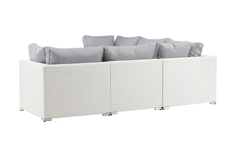 Amazon loungesofa utendørs - Grå/hvit - Hagemøbler - Loungemøbler - Loungesett