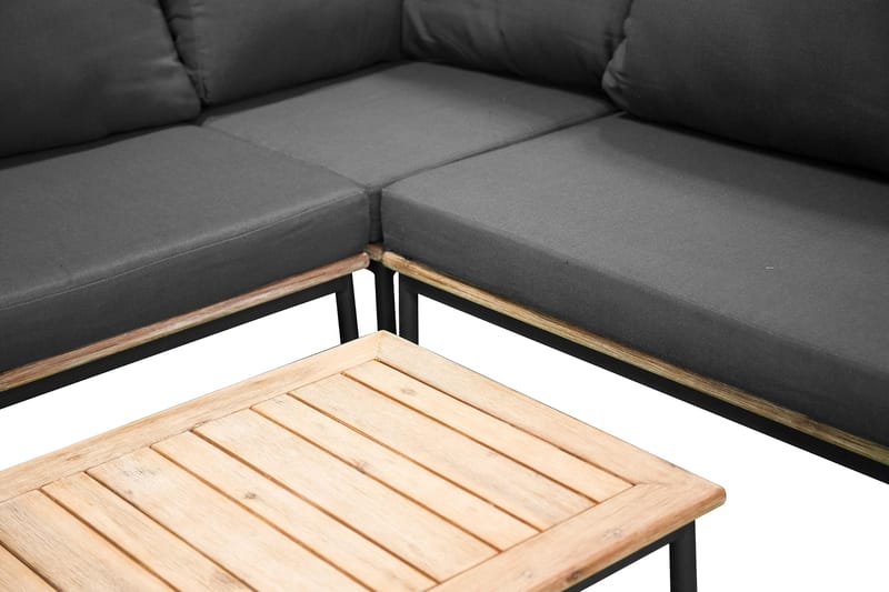 Andorra Hjørnesofa Svart/Grå - Venture Home - Sofagruppe utendørs - Loungesett - Verandamøbler