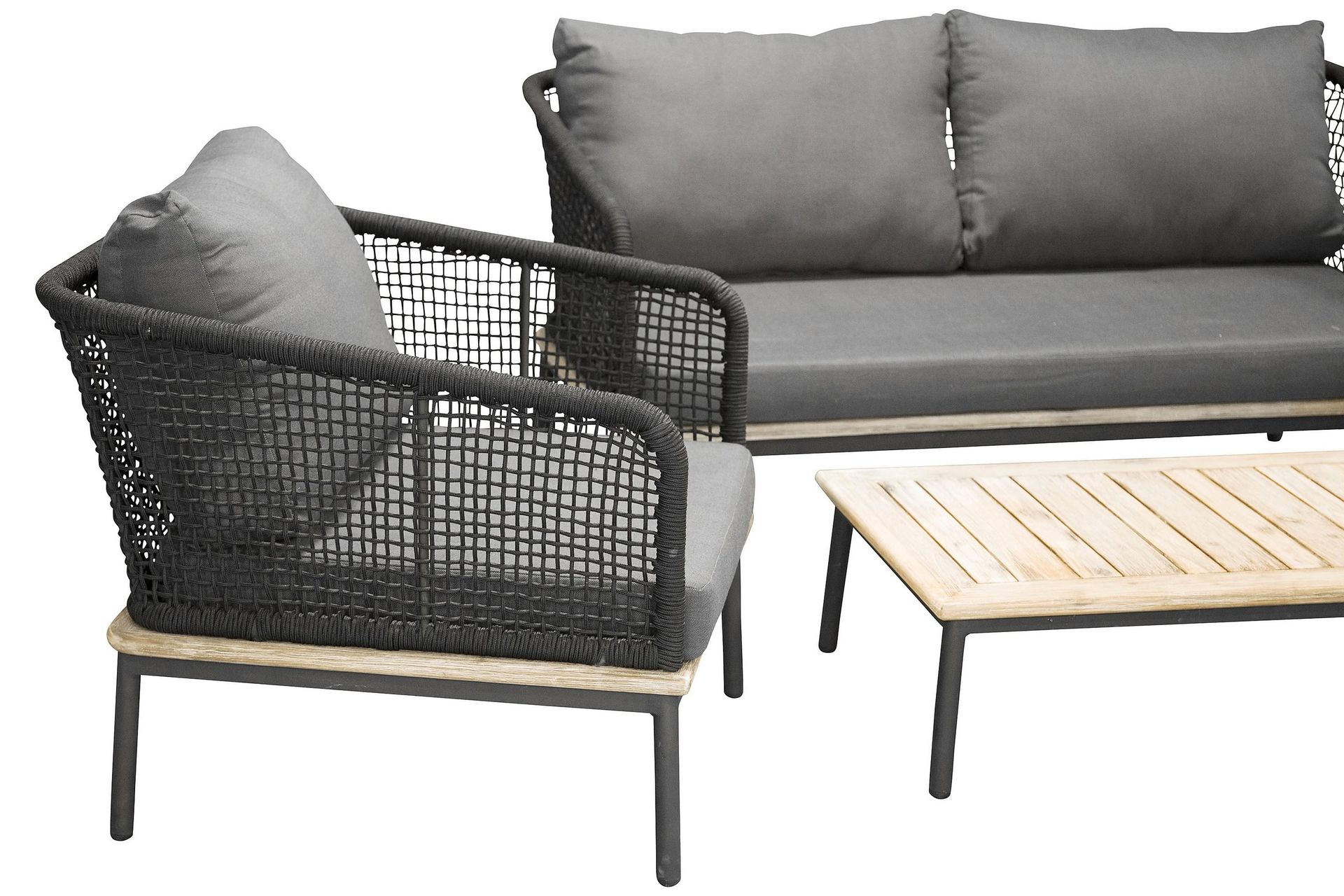 Andorra Loungegruppe - Svart/Grå - Hagemøbler - Loungemøbler - Loungesett