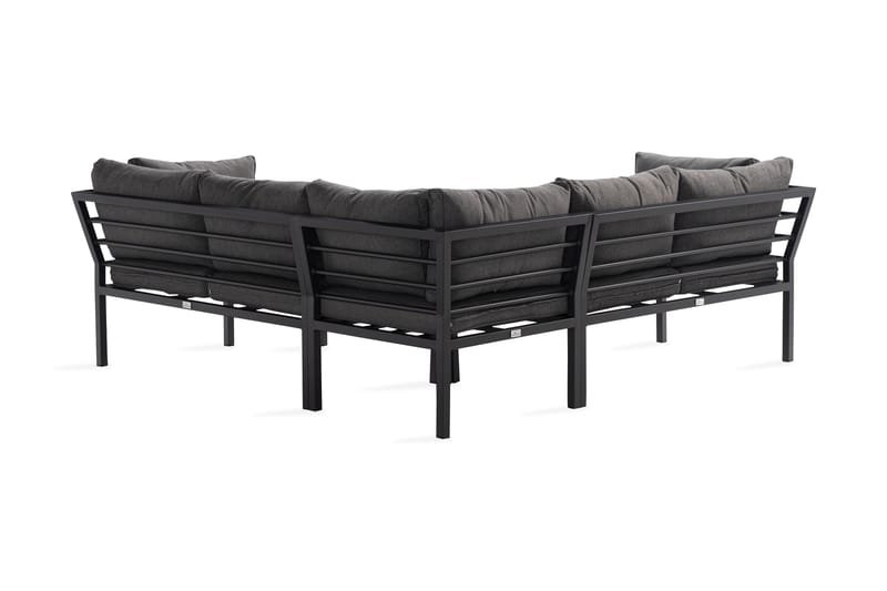 Ariany Hjørnesofa - Svart/Grå - Hagemøbler - Loungemøbler - Loungesett