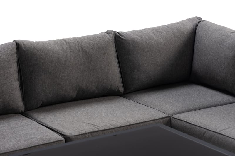 Ariany Hjørnesofa - Svart/Grå - Hagemøbler - Loungemøbler - Loungesett
