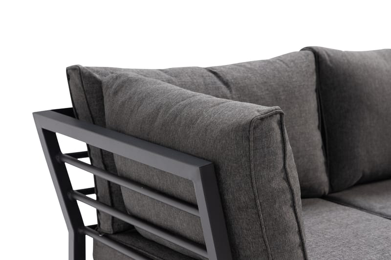 Ariany Hjørnesofa - Svart/Grå - Hagemøbler - Loungemøbler - Loungesett